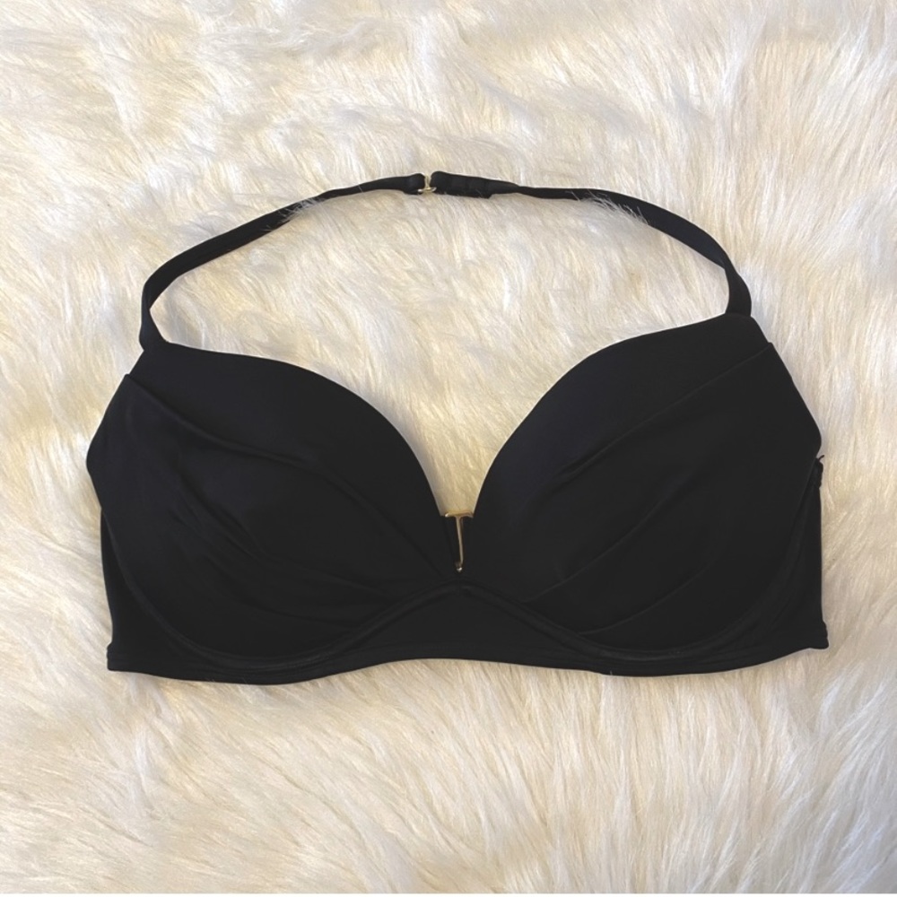 Black Victoria’s Secret Push Up Bikini Halter Top
